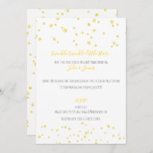 Twinkle Little Stars Baby Shower Invitaciones