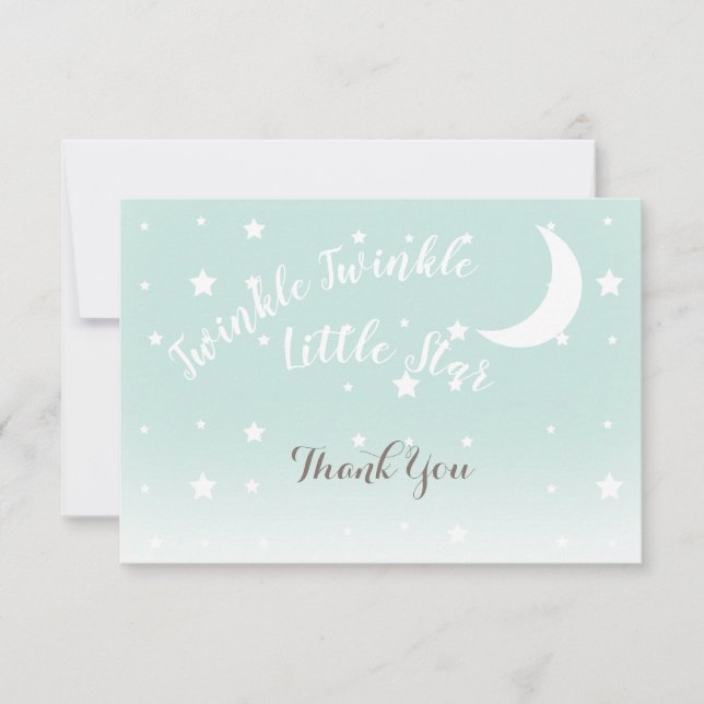 Twinkle mini estrella menta gracias a las tarjetas (Anverso)