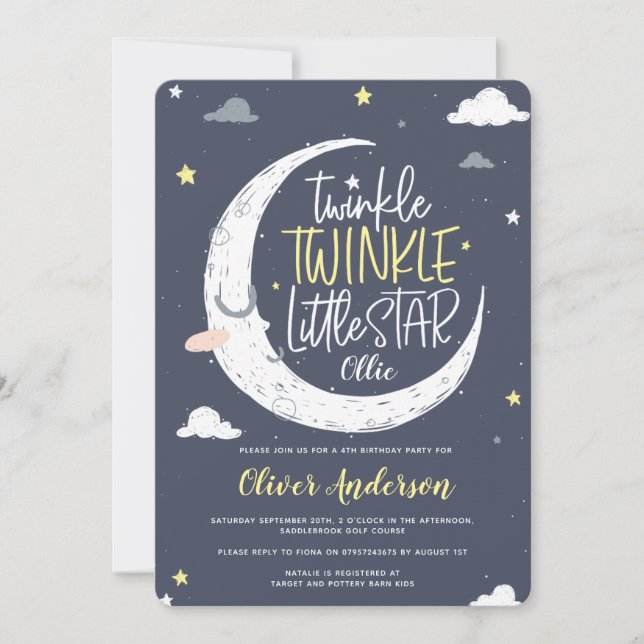 Twinkle, pequeña y brillante fiesta de cumpleaños (Anverso)