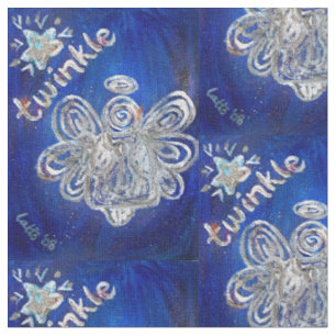 Twinkle Silver Guardian Angel Material de tela de