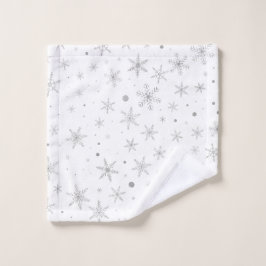Twinkle Snowflake - Blanco y gris plateado