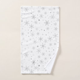 Twinkle Snowflake - Blanco y gris plateado