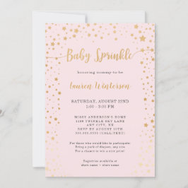 Twinkle Stars Baby Sprinkle Invitación