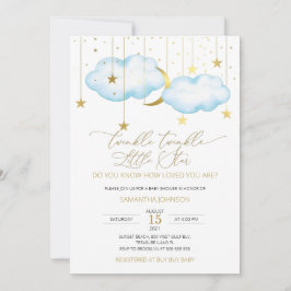 Twinkle Twinkle de la Nube Azul Invitación de la E