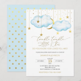 Twinkle Twinkle de la Nube Azul Invitación de la E
