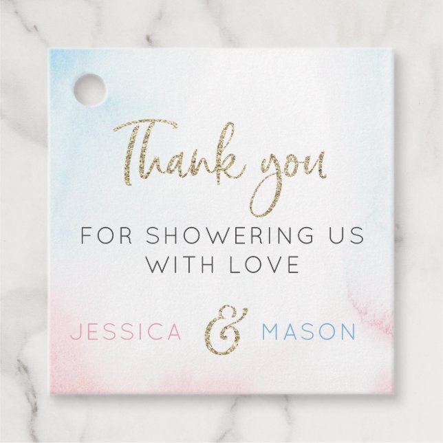 Twinkle Twinkle Etiqueta de favor de revelación de (Anverso)