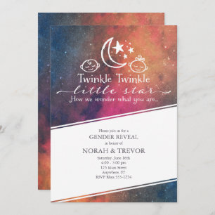 Twinkle Twinkle Galaxy Invitación a revelar género