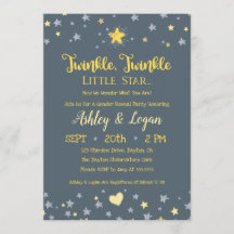 Twinkle Twinkle Género Reveal Invitación a ducha