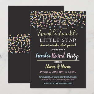 Twinkle Twinkle Invitación a revelar género de est