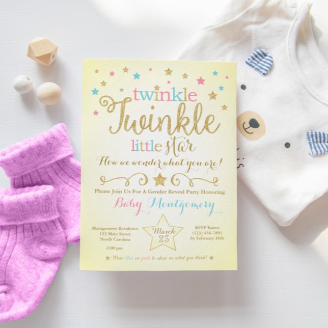Twinkle Twinkle Invitación a revelar género de est (Subido por el creador)