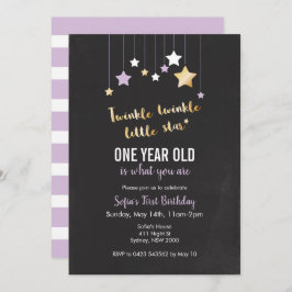 Twinkle Twinkle Invitación al cumpleaños