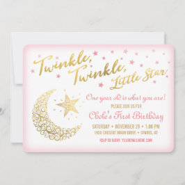 Twinkle, Twinkle, Invitación al cumpleaños de la p