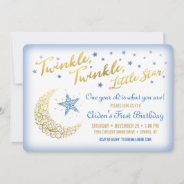 Twinkle Twinkle Invitación al cumpleaños de la peq
