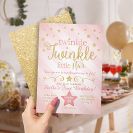 Twinkle Twinkle Invitación al cumpleaños de la peq