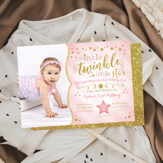 Twinkle Twinkle Invitación al cumpleaños de la peq (Subido por el creador)