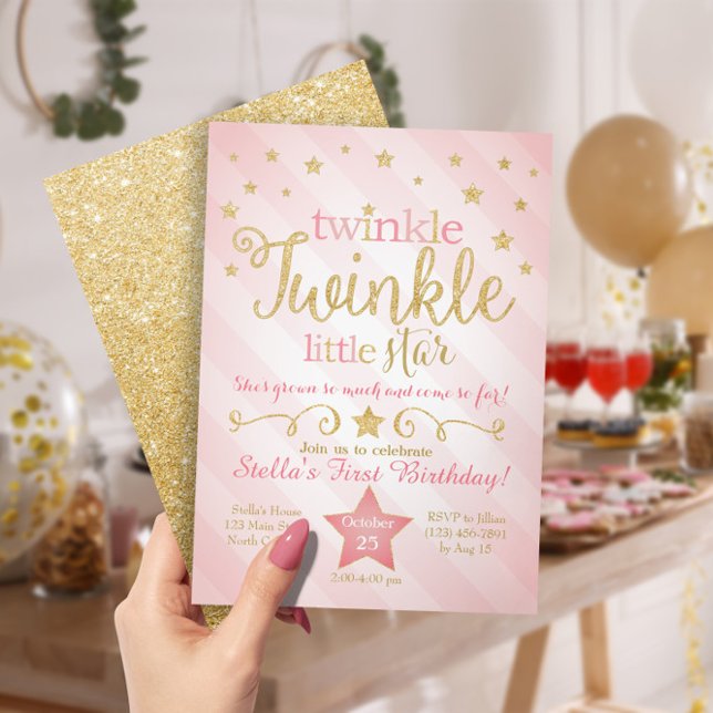Twinkle Twinkle Invitación al cumpleaños de la peq (Subido por el creador)