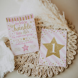 Twinkle Twinkle Invitación al cumpleaños de la peq