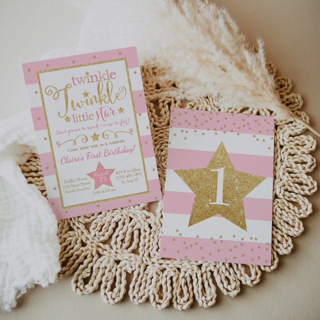 Twinkle Twinkle Invitación al cumpleaños de la peq (Subido por el creador)