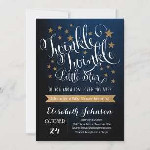 Twinkle Twinkle Invitación Baby Shower a Little St