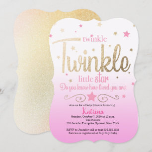 Twinkle Twinkle Invitación Baby Shower a Little St