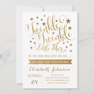Twinkle Twinkle Invitación Baby Shower a Little St