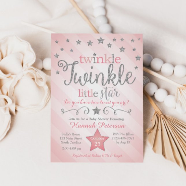 Twinkle Twinkle Invitación Baby Shower a Little St (Subido por el creador)