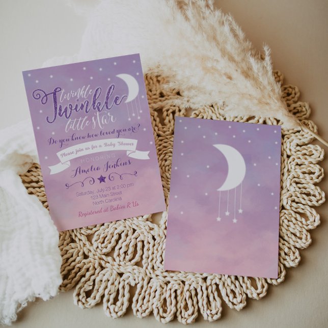Twinkle Twinkle Invitación Baby Shower a Little St (Subido por el creador)