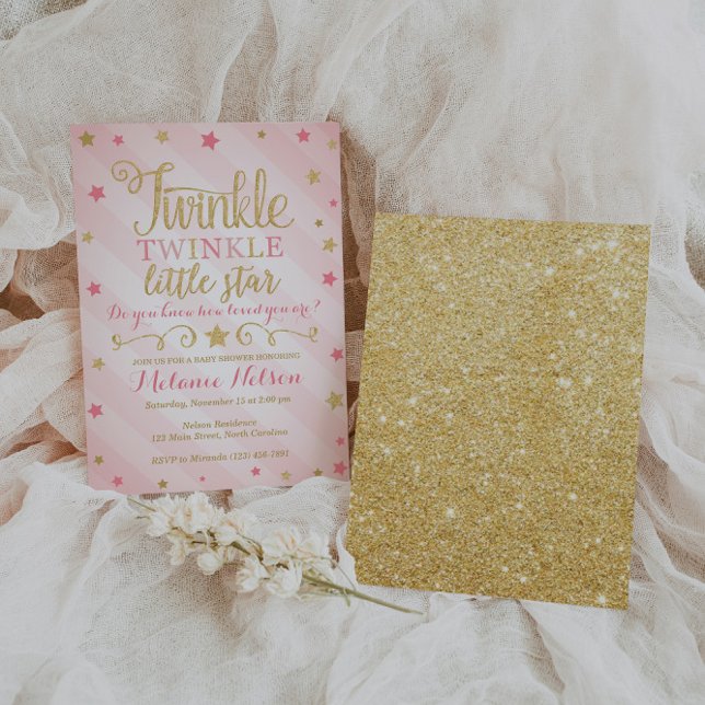 Twinkle Twinkle Invitación Baby Shower a Little St (Subido por el creador)