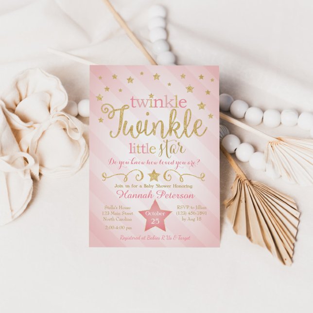 Twinkle Twinkle Invitación Baby Shower a Little St (Subido por el creador)