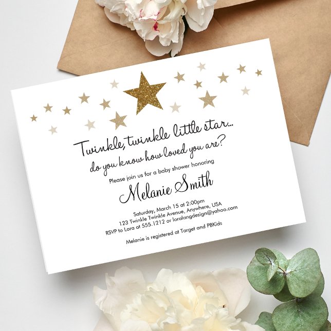 Twinkle Twinkle Invitación Baby Shower a Little St (Subido por el creador)