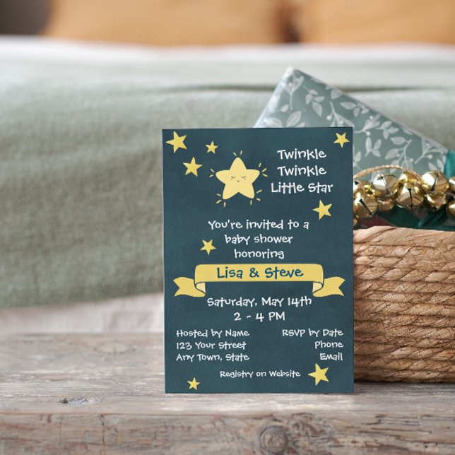 Twinkle Twinkle Invitación Baby Shower a Little St (Subido por el creador)