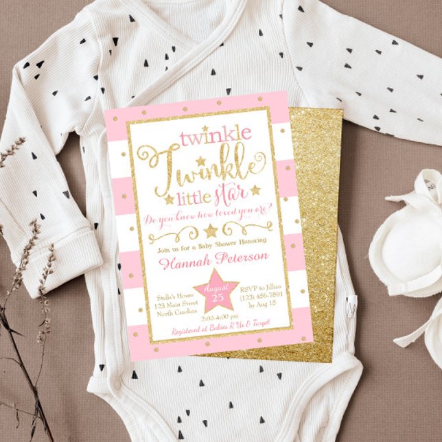 Twinkle Twinkle Invitación Baby Shower a Little St (Subido por el creador)