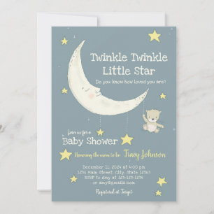 Twinkle Twinkle invitación Baby Shower personaliza