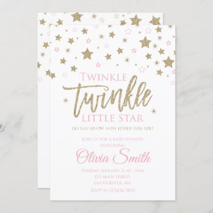 Twinkle Twinkle Invitación de Baby Shower a Little