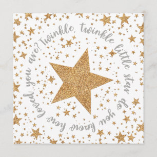 Twinkle Twinkle Invitación de Baby Shower neutral