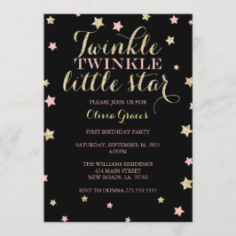 Twinkle Twinkle Invitaciones a cumpleaños de Estre