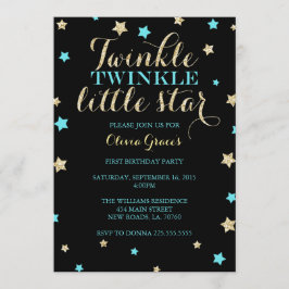 Twinkle Twinkle Invitaciones a cumpleaños de Estre