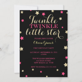 Twinkle Twinkle Invitaciones al cumpleaños de la p