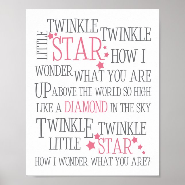 TWINKLE TWINKLE LITTLE STAR - IMPRESIÓN ARTÍSTICA  (Frente)