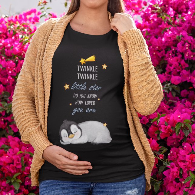 Twinkle, Twinkle Little Star para Pingüino Dormir  (Twinkle, Twinkle Little Star for Sleep Penguin Plus Size T-Shirt)