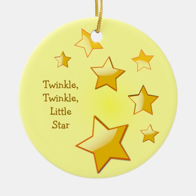Twinkle, Twinkle, ornamento amarillo de estrella p (Frente)