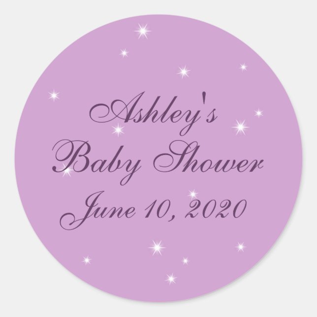 Twinkle Twinkle Pegatina de Baby Shower Little Sta (Anverso)