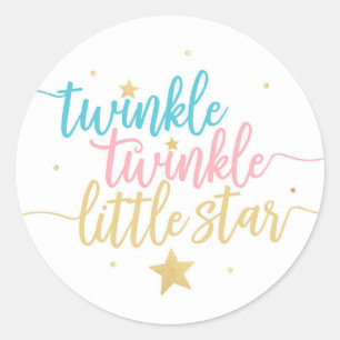 Twinkle Twinkle Pegatina de la Ronda de Estrella P