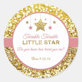 Twinkle Twinkle pegatinas pequeños estrellas rosas