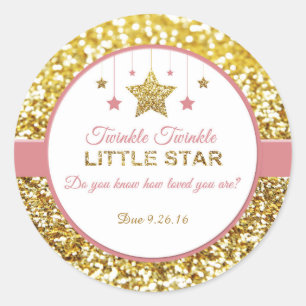 Twinkle Twinkle pegatinas pequeños estrellas rosas