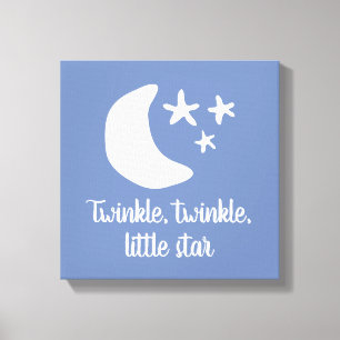 Twinkle twinkle pequeña estrella de arte de lienzo