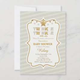 Twinkle Twinkle Pequeña estrella invitación a la d