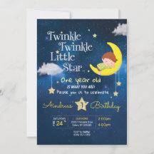 Twinkle Twinkle Pequeña estrella Invitación de pri