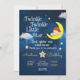 Twinkle Twinkle Pequeña estrella Invitación de pri