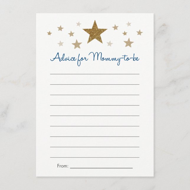 Twinkle Twinkle Pequeñas Tarjetas de Consejos (Anverso)